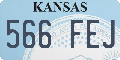 KS license plate 566FEJ
