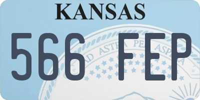 KS license plate 566FEP