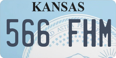KS license plate 566FHM