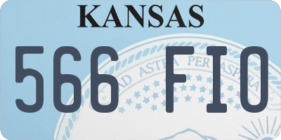 KS license plate 566FIO