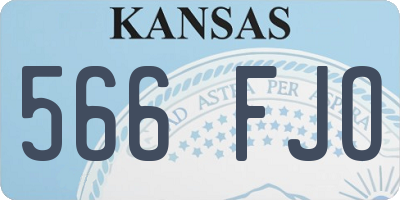KS license plate 566FJO