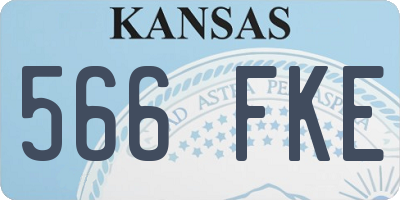 KS license plate 566FKE
