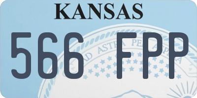 KS license plate 566FPP