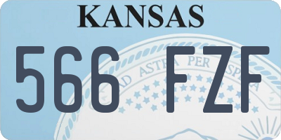 KS license plate 566FZF