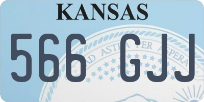 KS license plate 566GJJ