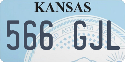 KS license plate 566GJL