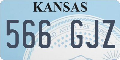 KS license plate 566GJZ
