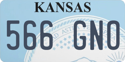 KS license plate 566GNO