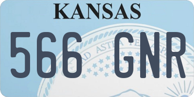 KS license plate 566GNR