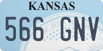 KS license plate 566GNV
