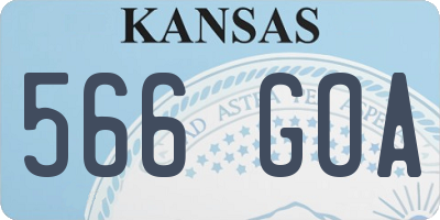 KS license plate 566GOA