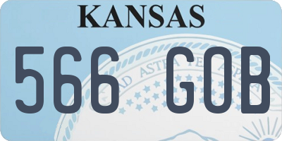 KS license plate 566GOB