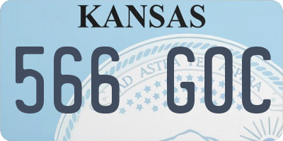 KS license plate 566GOC