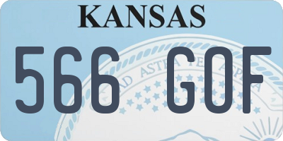 KS license plate 566GOF