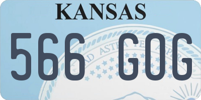 KS license plate 566GOG