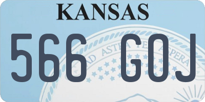 KS license plate 566GOJ