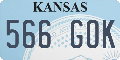 KS license plate 566GOK