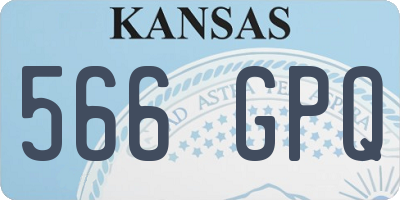 KS license plate 566GPQ