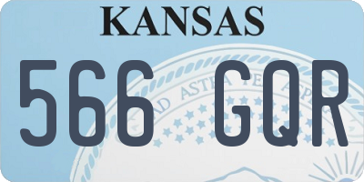 KS license plate 566GQR