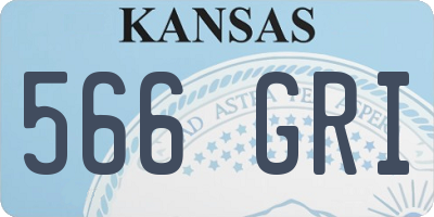 KS license plate 566GRI