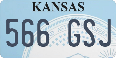 KS license plate 566GSJ