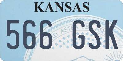 KS license plate 566GSK