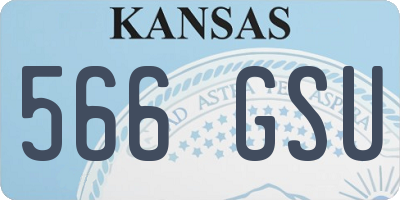 KS license plate 566GSU