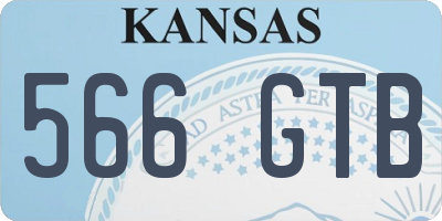 KS license plate 566GTB