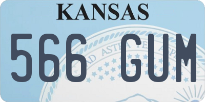 KS license plate 566GUM