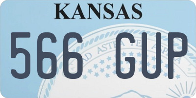 KS license plate 566GUP