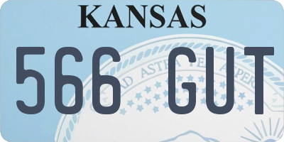 KS license plate 566GUT