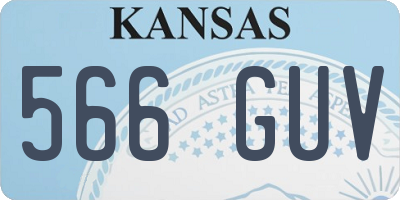 KS license plate 566GUV