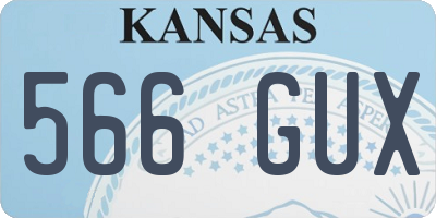 KS license plate 566GUX