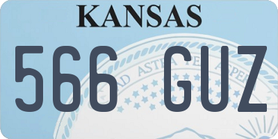 KS license plate 566GUZ