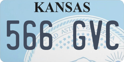 KS license plate 566GVC