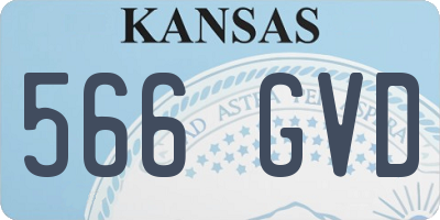 KS license plate 566GVD
