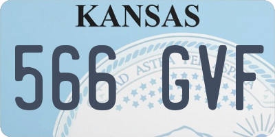 KS license plate 566GVF