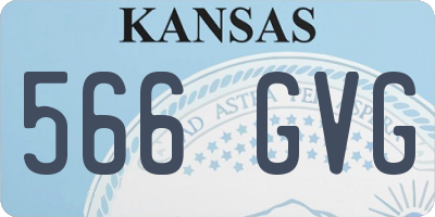 KS license plate 566GVG