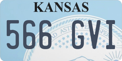 KS license plate 566GVI