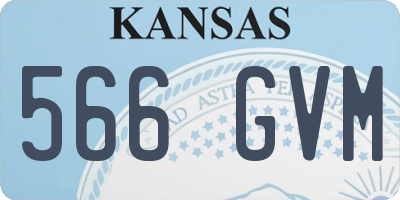 KS license plate 566GVM