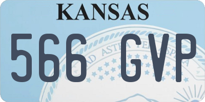 KS license plate 566GVP