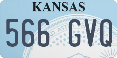 KS license plate 566GVQ