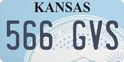 KS license plate 566GVS