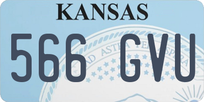 KS license plate 566GVU