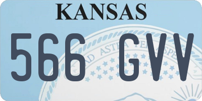 KS license plate 566GVV
