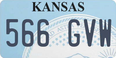 KS license plate 566GVW