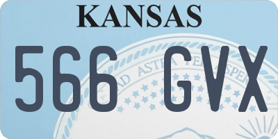 KS license plate 566GVX