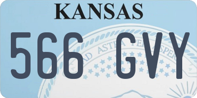KS license plate 566GVY