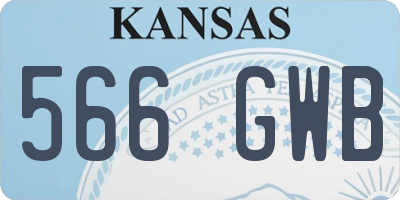 KS license plate 566GWB