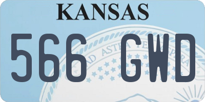 KS license plate 566GWD